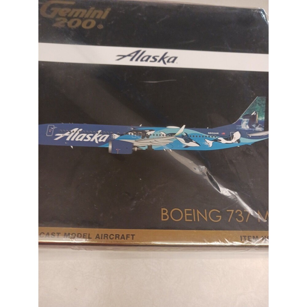 Alaska Airlines Boeing 737 MAX 9 N932AK Orca Gemini Jets G2ASA1089 1:200